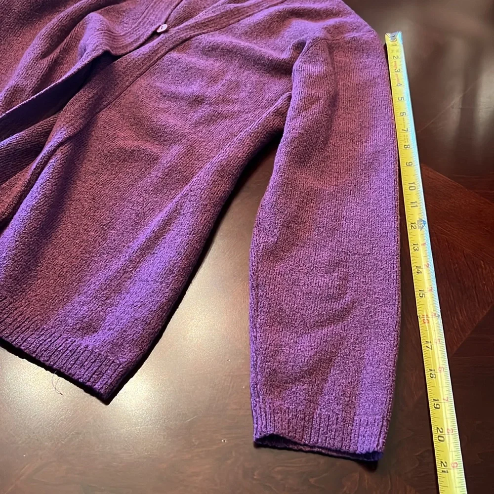 Finity Naturals Vintage Wool Blend Twinset Cardigan Tank Purple M S